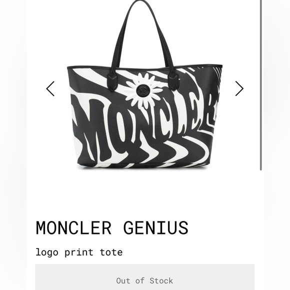 NWT MONCLER Richard Quinn Logo Print Tote - Picture 9 of 10